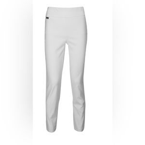 Premise White Mid-Waist Pull On Straight leg Ankle Pant